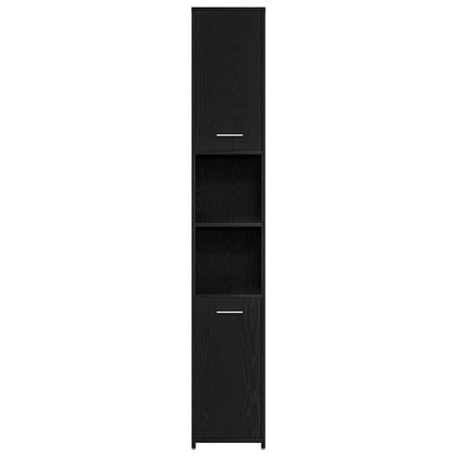Bathroom Furniture Set 4 pcs Black Oak 30 x 30 x 183.5 cm