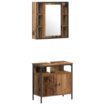 Bathroom Furniture Set Other 4 pcs Old wood 33 x 33 x 185.5 cm