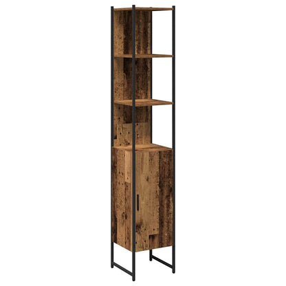 Bathroom Furniture Set 4 pcs Old wood 33 x 33 x 185.5 cm