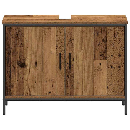 Bathroom Furniture Set with Door 4 pcs Brown 33 x 33 x 185.5 cm