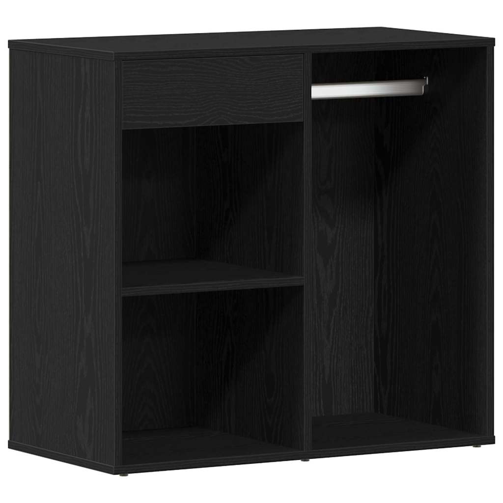 LED Dressing Table Black oak 140 x 40 x 140 cm Engineered Wood