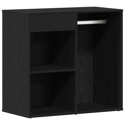 LED Dressing Table Black oak 140 x 40 x 140 cm Engineered Wood
