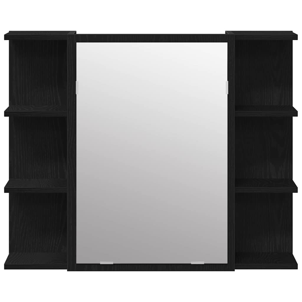 Bathroom Furniture Set with Door 3 pcs Black 30 x 30 x 179.5 cm