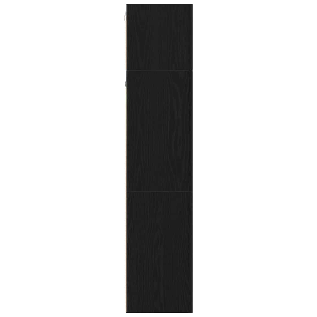 TV Cabinet Set Wall-mounted 4 pcs Black oak 130.5 x 30 x 140 cm