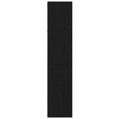TV Cabinet Set Wall-mounted 4 pcs Black oak 130.5 x 30 x 140 cm