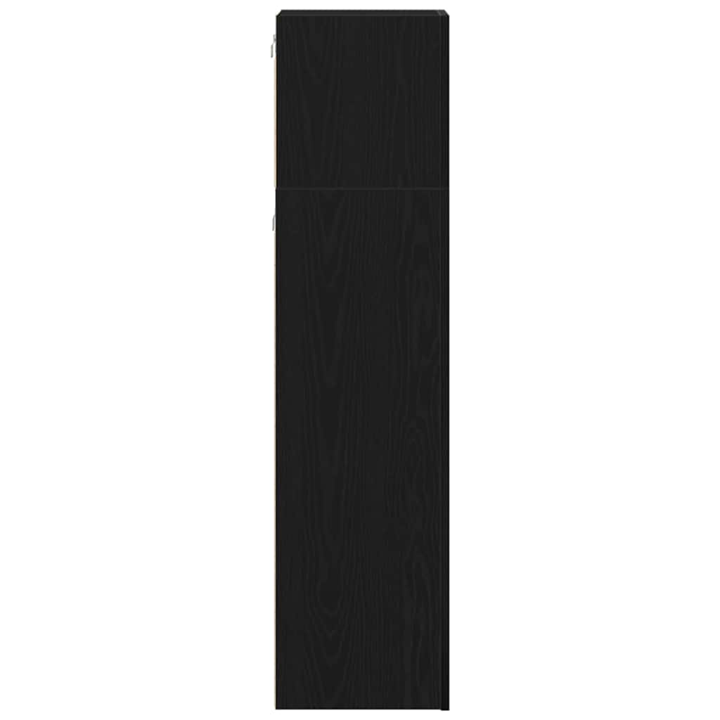 TV Cabinet Set Wall-mounted 3 pcs Black oak 130.5 x 30 x 140 cm