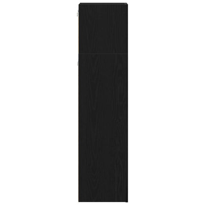 TV Cabinet Set Wall-mounted 3 pcs Black oak 130.5 x 30 x 140 cm