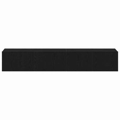 TV Cabinet Set 2 pcs Black oak 100 x 30 x 30 cm Engineered wood