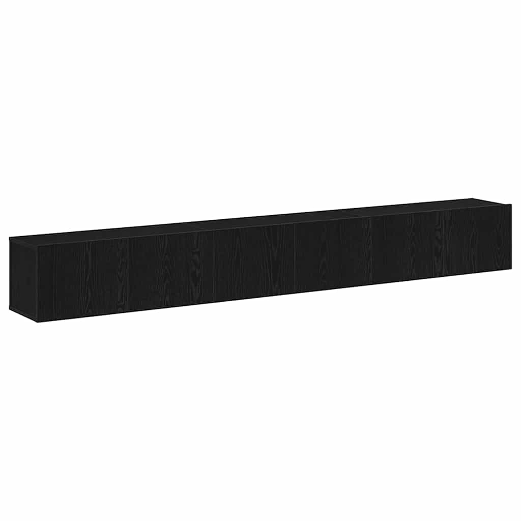 TV Cabinet Set 3 pcs Black oak 80 x 30 x 30 cm Engineered wood