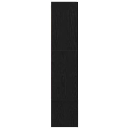 TV Cabinet Set Wall-mounted 6 pcs Black oak 30.5 x 30 x 110 cm