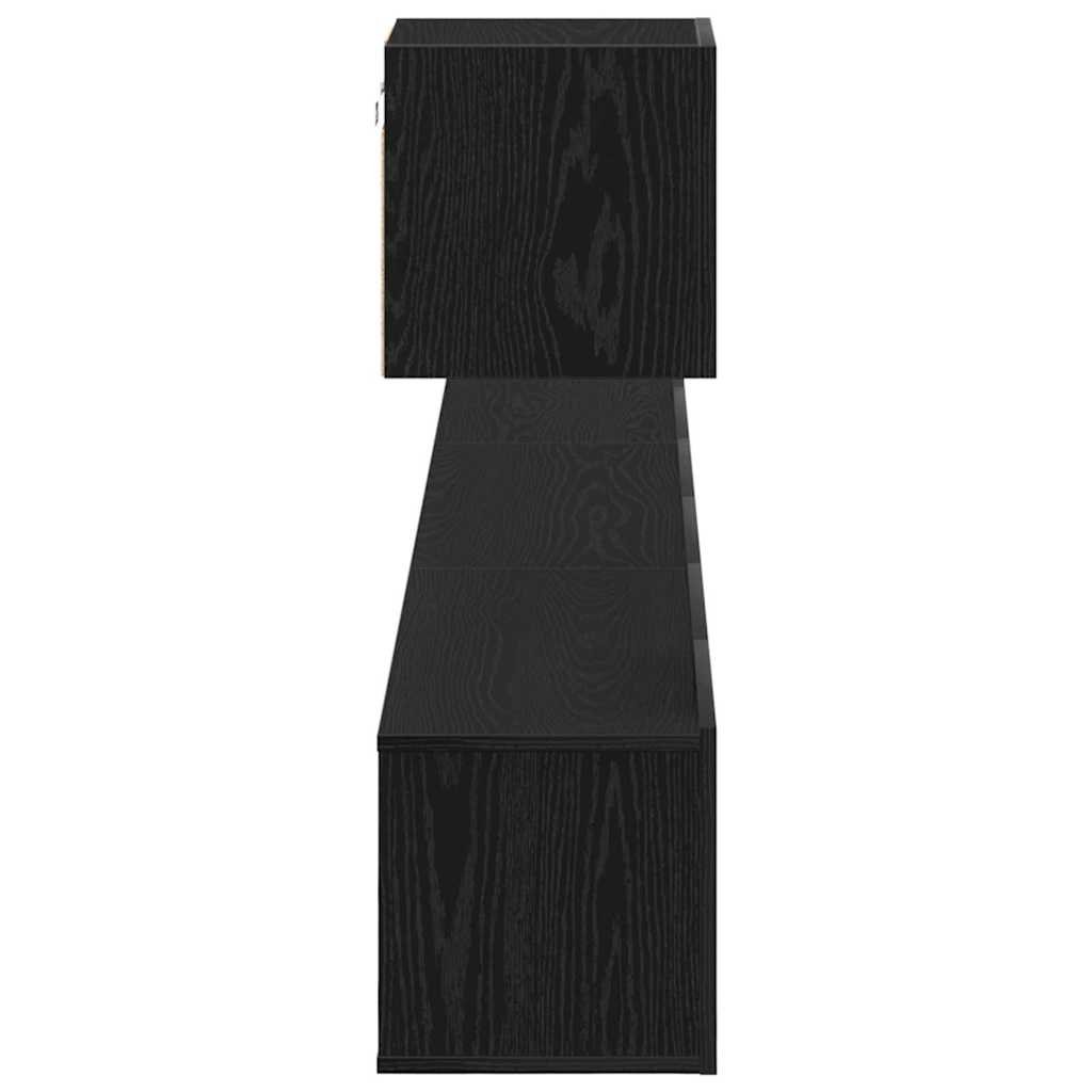 TV Cabinet Set 4 pcs Black oak 80 x 30 x 30 cm Engineered wood