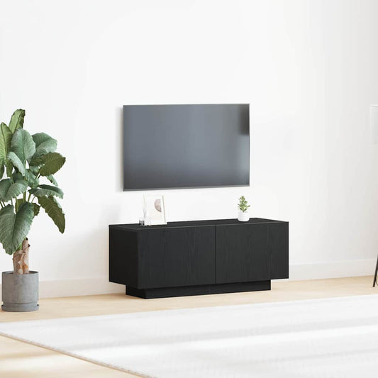 TV Cabinet Black oak 100 x 35 x 40 cm Engineered wood