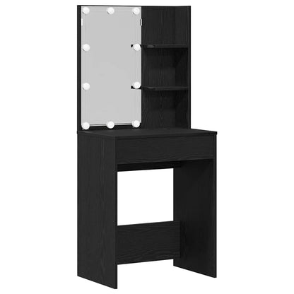 Dressing Table Set Black oak 60 x 40 x 140 cm Engineered wood