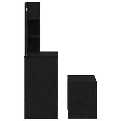 Dressing Table Set 2 pcs Black oak 74.5 x 40 x 141 cm