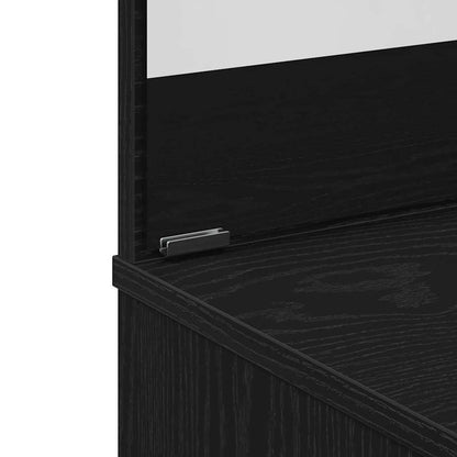 Dressing Table Set with Door 2 pcs Black oak 86.5 x 35 x 136 cm