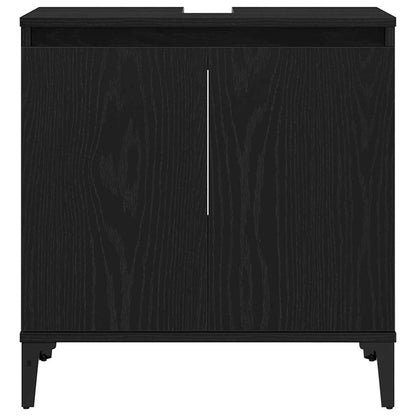 Bathroom Furniture Set with Door 3 pcs Black 30 x 30 x 180 cm