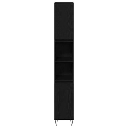 Bathroom Furniture Set 3 pcs Black Oak 30 x 30 x 190 cm