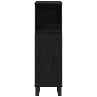 Bathroom Furniture Set with Door 3 pcs Black 30 x 30 x 190 cm