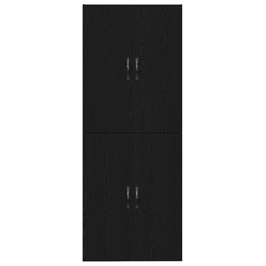 Wall Mounted Cabinet 2 pcs Black oak 69.5 x 34 x 90 cm