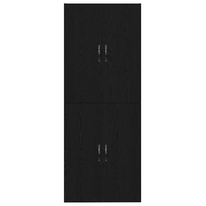 Wall Mounted Cabinet 2 pcs Black oak 69.5 x 34 x 90 cm