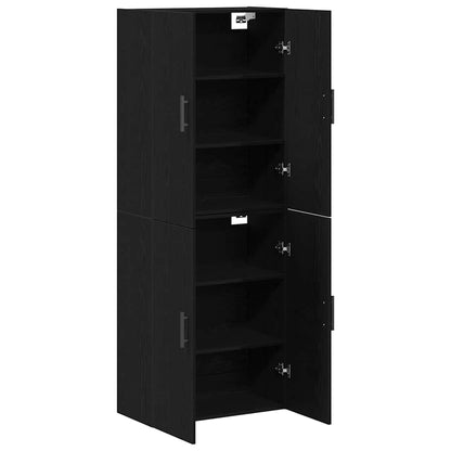 Wall Mounted Cabinet 2 pcs Black oak 69.5 x 34 x 90 cm