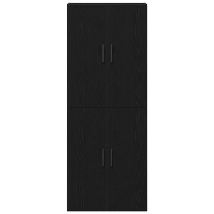 Wall Mounted Cabinet 2 pcs Black oak 69.5 x 34 x 90 cm