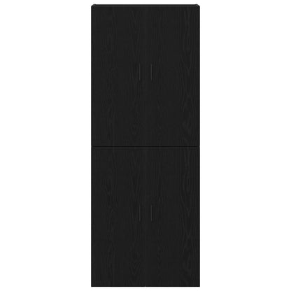 Wall Mounted Cabinet 2 pcs Black oak 69.5 x 34 x 90 cm