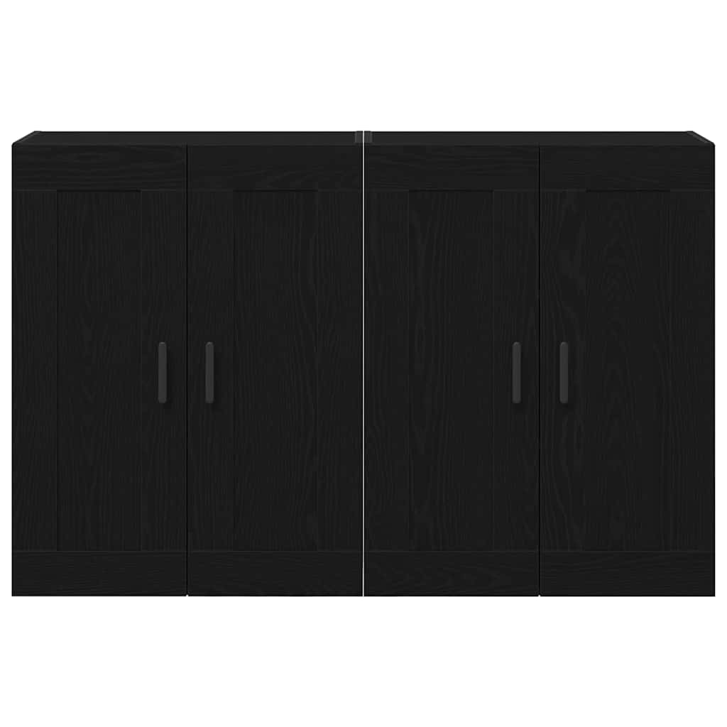 Wall-mounted Cabinets 2 pcs Black oak 69.5 x 34 x 90 cm