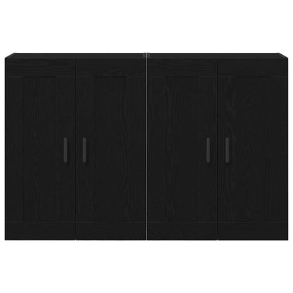 Wall-mounted Cabinets 2 pcs Black oak 69.5 x 34 x 90 cm
