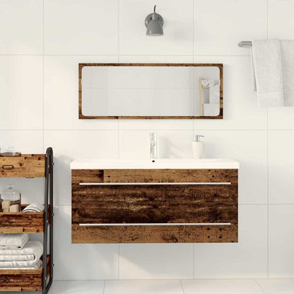 Sink Cabinet with Basin 2 pcs Old wood 100 x 38.5 x 48 cm