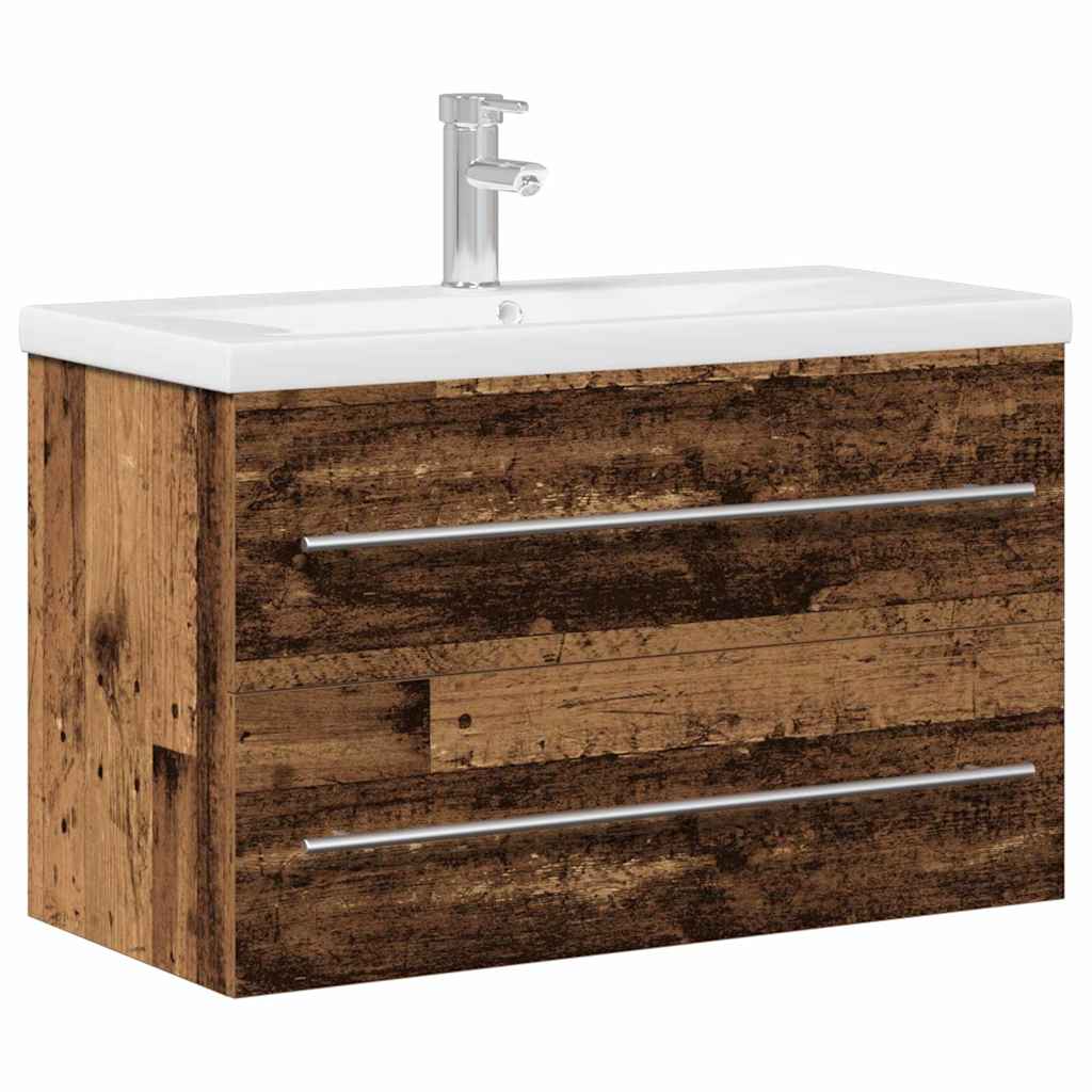 Bathroom Sink Cabinet Wall-mounted Old wood 80 x 38.5 x 48 cm