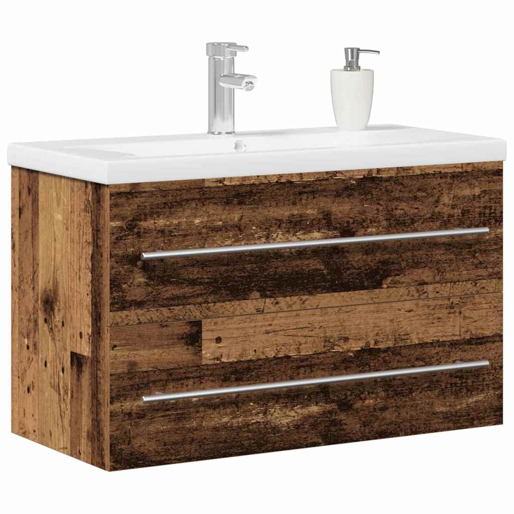 Bathroom Sink Cabinet Wall-mounted Old wood 80 x 38.5 x 48 cm