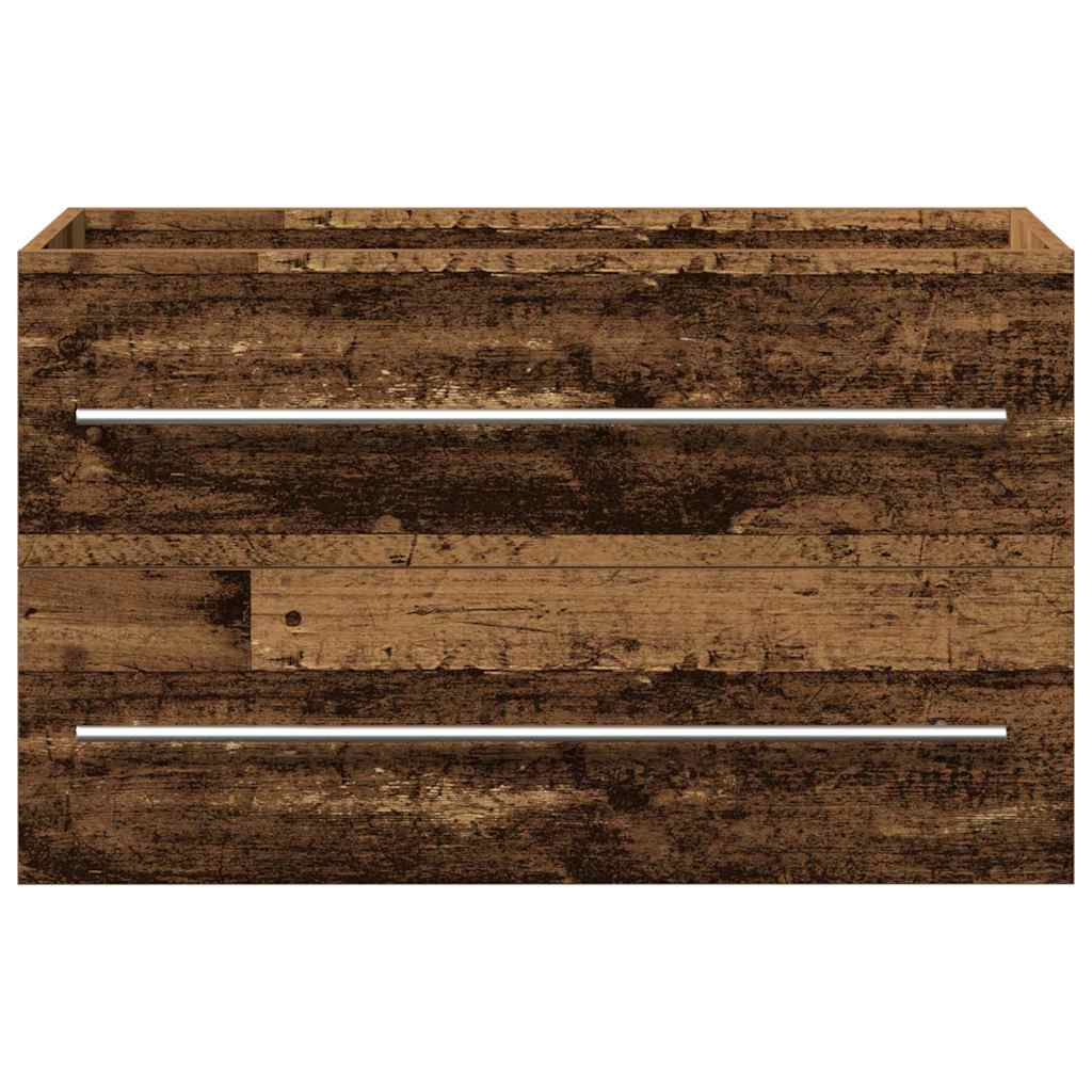 Sink Cabinet with Basin 2 pcs Old wood 80 x 38.5 x 48 cm