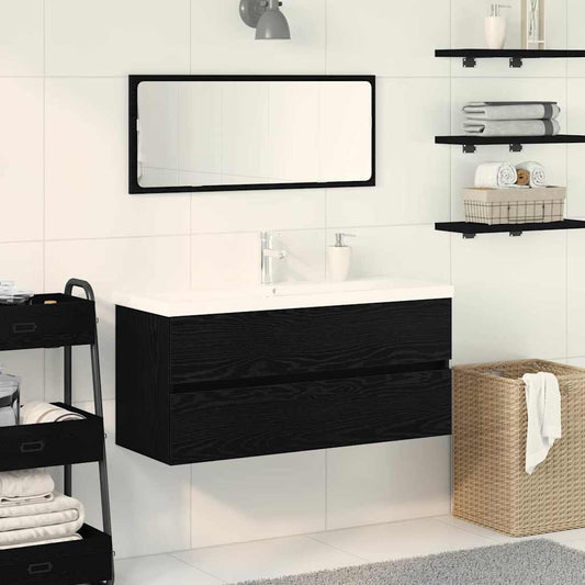 Sink Cabinet Black oak 100 x 39 x 62 cm Engineered wood