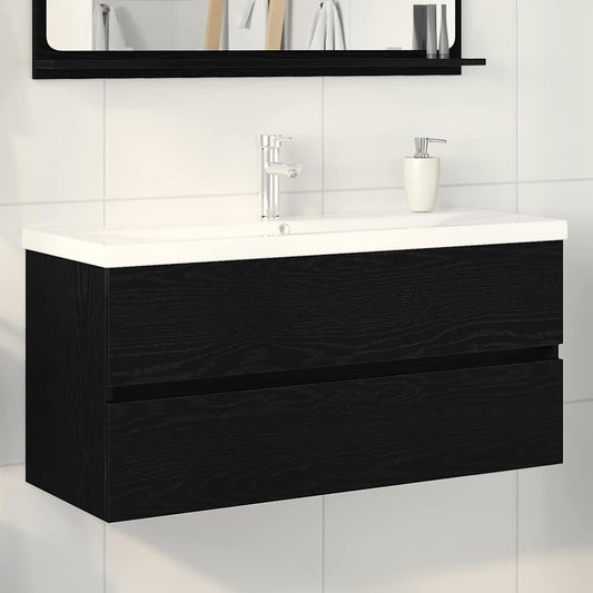 Sink Cabinet Black oak 100 x 39 x 62 cm Engineered wood