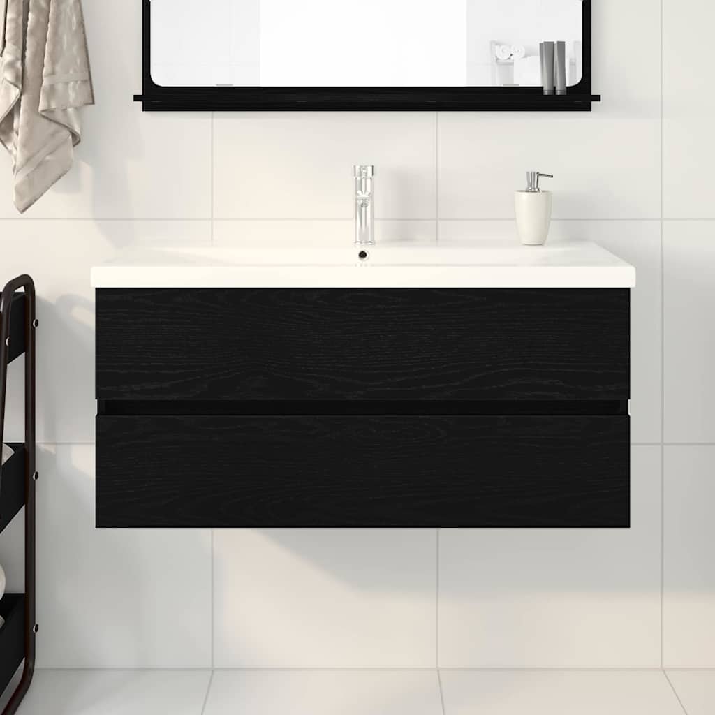 Sink Cabinet Black oak 100 x 39 x 62 cm Engineered wood