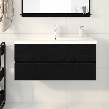 Sink Cabinet Black oak 100 x 39 x 62 cm Engineered wood