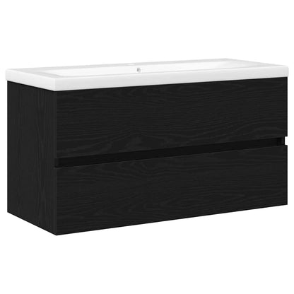 Sink Cabinet Black oak 90 x 39 x 62 cm Engineered wood