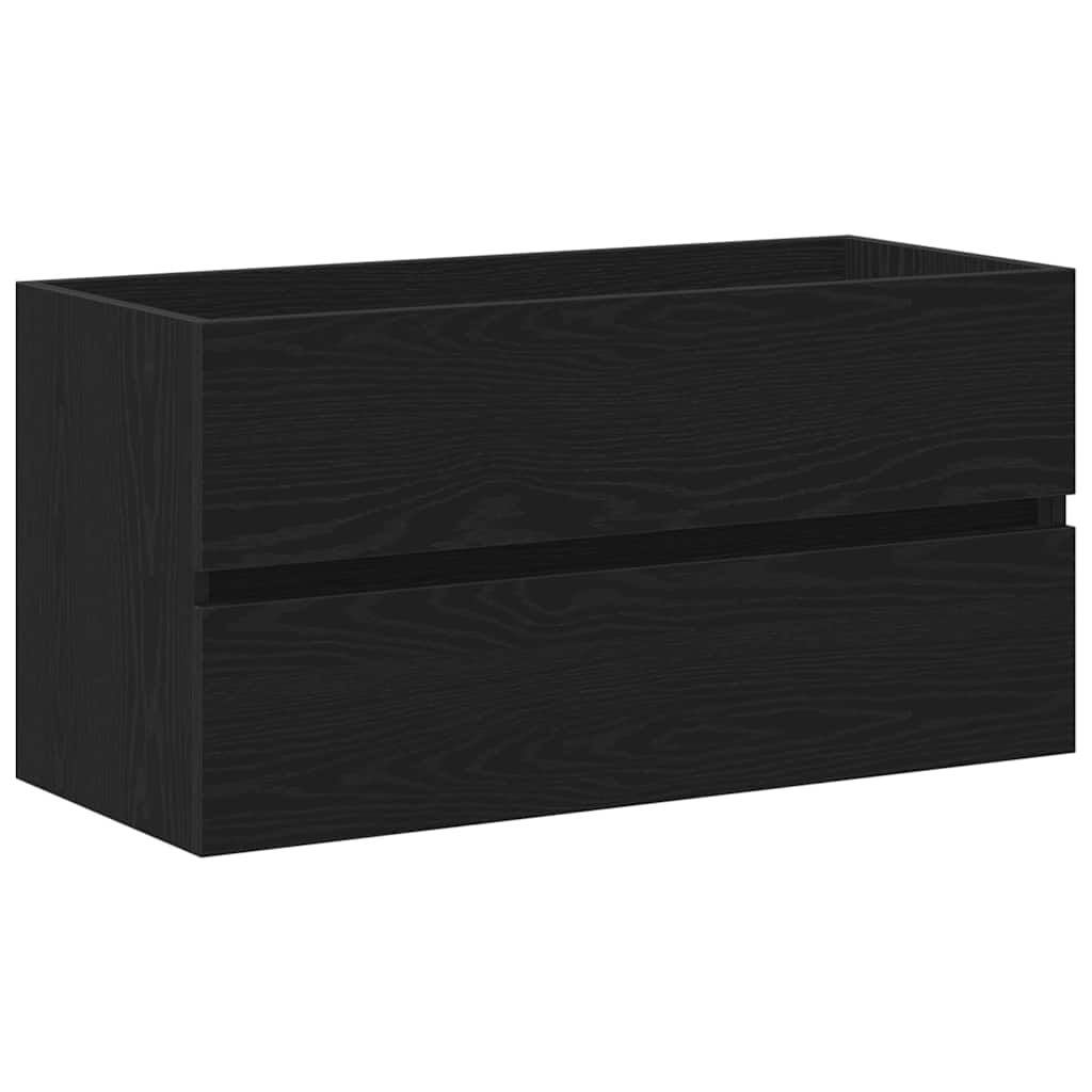 Sink Cabinet Black oak 90 x 39 x 62 cm Engineered wood