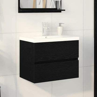 Sink Cabinet Black oak 60 x 39 x 62 cm Engineered wood