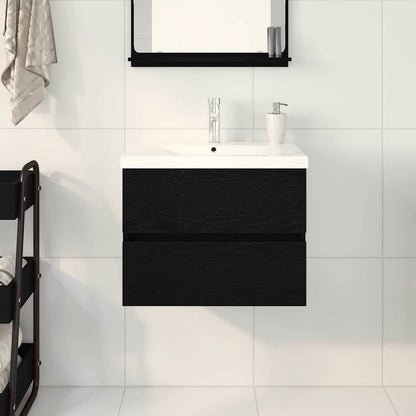 Sink Cabinet Black oak 60 x 39 x 62 cm Engineered wood
