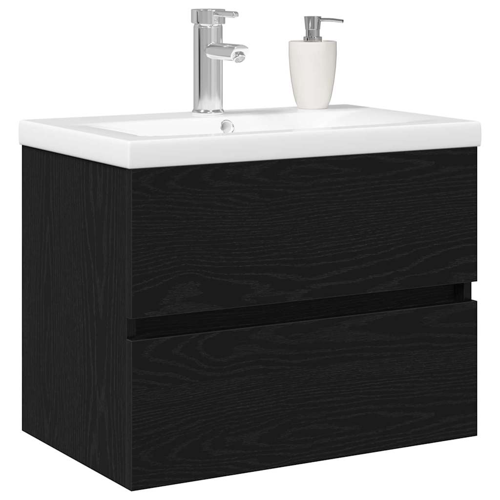 Sink Cabinet Black oak 60 x 39 x 62 cm Engineered wood