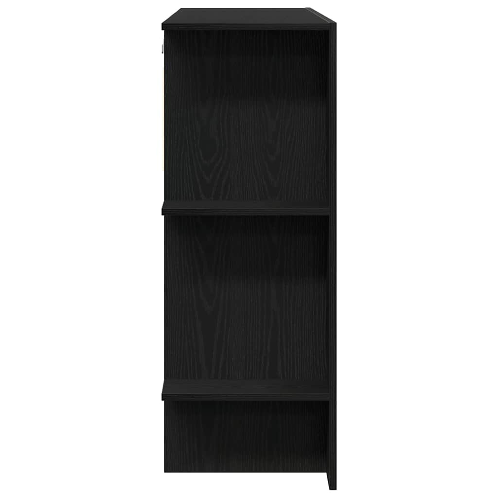 Hallway Cabinet Wall-mounted 2 pcs Black oak 97.5 x 37 x 99 cm