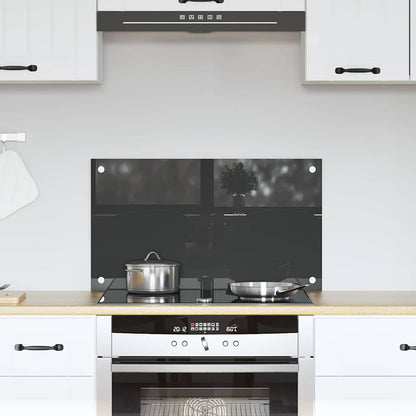 Kitchen Backsplash Dark grey 70 x 40 x 0.6 cm Tempered Glass