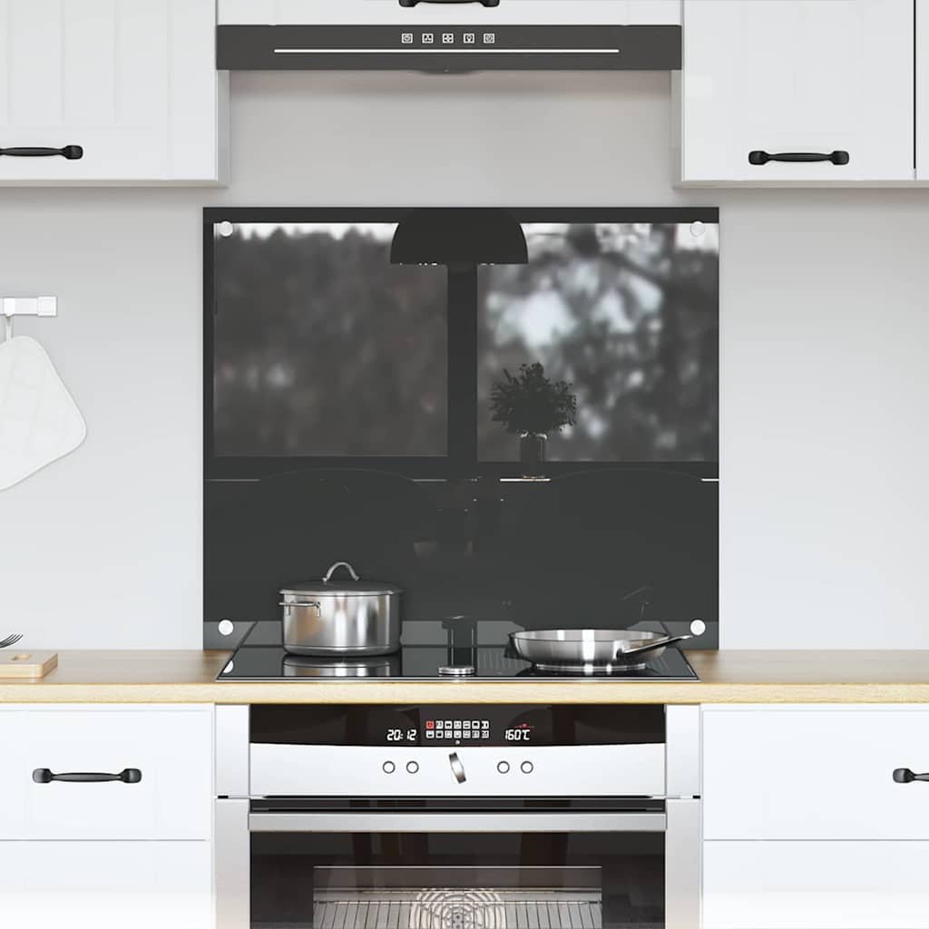 Kitchen Backsplash Dark grey 70 x 60 x 0.6 cm Tempered Glass
