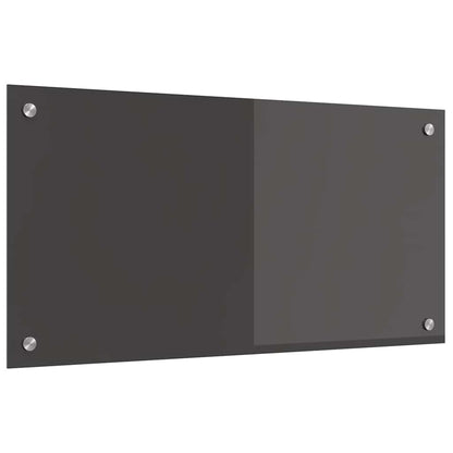 Kitchen Backsplash Dark grey 80 x 40 x 0.6 cm Tempered Glass