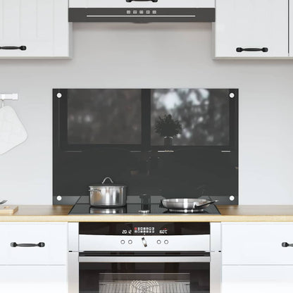 Kitchen Backsplash Dark grey 80 x 50 x 0.6 cm Tempered Glass