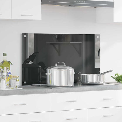 Kitchen Backsplash Dark grey 90 x 50 x 0.6 cm Tempered Glass