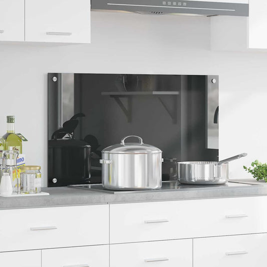 Kitchen Backsplash Dark grey 90 x 50 x 0.6 cm Tempered Glass