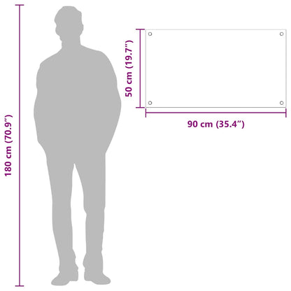 Kitchen Backsplash Dark grey 90 x 50 x 0.6 cm Tempered Glass